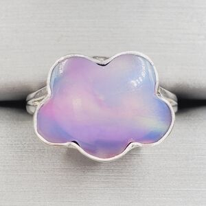 925 Sterling Silver Bezel Set Cloud Ring